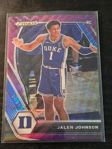 2021-2022 Panini Purple Wave Prizm Draft Picks JALEN JOHNSON RC Rookie Card SP - Picture 1 of 2