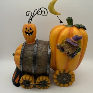 Zucca Halloween Treno Orsacchiotto Decorazione Conduttore - Foto 1 di 2