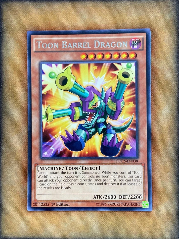 YUGIOH TOON BARRIL DRAGÓN DOCS-EN038 RARO 1ª EDICIÓN CASI NUEVO Foto 1 de 1