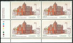 Canada sc#1125 Capex 87, Battleford Post Office, LL BABN Plate Block N°1 Mint-NH - Picture 1 of 2