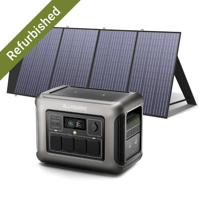 Tragbare Powerstation R1500 1152Wh, 1800W Solargenerator mit 200W Solarpanel - Bild 1 von 4