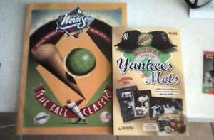 1998 WORLD SERIES PROGRAM NY YANKEES + 2000 SUBWAY SERIES GUIDE  W/DEREK JETER - Picture 1 of 1