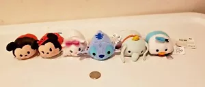 6 Disney Tsum Tsum mini Mickey Minnie Mouse Donald Dumbo Stitch Aristocats Nuevo con Etiquetas - Imagen 1 de 9