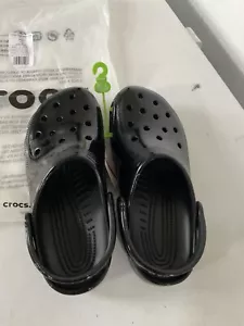 Brand new Crocs Classic High shine Unisex Clogs Black Colour Size 3-9 RRP£50 - Picture 1 of 22