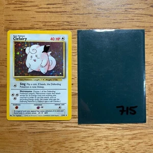 🤩 Clefairy 5/102 Unlimited Base Set Pokémon TCG Vintage HOLO Foil - English 715 - Picture 1 of 6