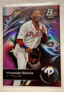 2023 Bowman Platinum Yhoswar Garcia Pink Foil #D 89/199 - Bild 1 von 2