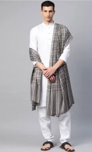 Green India Soft Wool Pashmina Men's Cashmere Floral Scarf Shawl Wrap Stole Warm - Picture 1 of 6