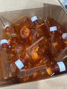 New in box Centor Plastic Amber Oval Liquid Medicine Bottles 8oz 55 pc w/ Lids * - Picture 1 of 8