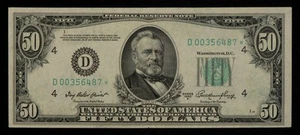 FR 2108-D* $50 1950 A Federal Reserve Note US - Star Note - XF - SKU-CA1424 - Picture 1 of 2