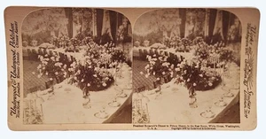 Antik Underwood 1902 Stereoview Präsident Abendessen an Prinz Henry Weißes Haus - Bild 1 von 3