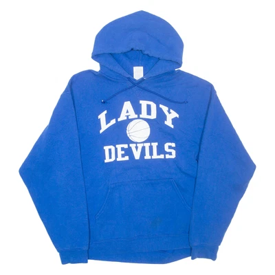 RUSSELL ATHLETIC Ladies Devils Womens Blue Hoodie USA L - Image 1 of 4