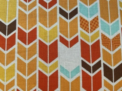 Tela de algodón naranja patrón geométrico de Riley Blake 43”x 56” 775 Foto 1 de 4