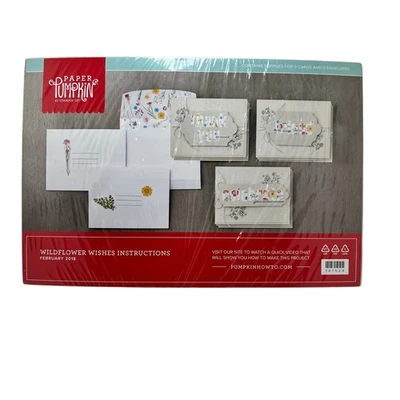 ¡Esmpin Up de calabaza de papel! Wildflower Wishes Feb 2018 Kit de fabricación de tarjetas NUEVO  Foto 1 de 4