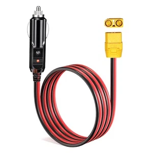 Lighter Charging Cable XT90 Female Connector to Car Cig Lighter Male Plug8057 - Afbeelding 1 van 6
