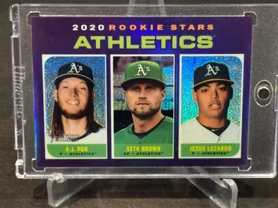 2020 Topps Heritage Chrome Baseball Athletics Purple Rookie Stars #THC-317 - Image 1 of 2
