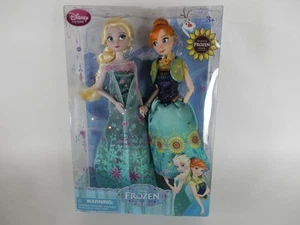 Disney Store FROZEN FEVER ELSA and ANNA Summer Solstice Doll Gift Set - Picture 1 of 10