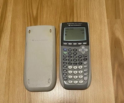 Texas Instruments TI-84 Plus Silver Edition Graphing Calculator & Cover Works! - Image 1 of 3