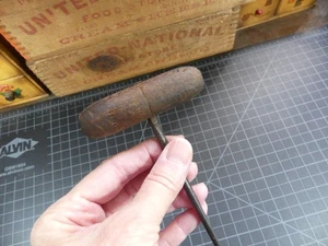 Antike primitive Handbohrmaschine Artillerie Gimlet 6 Zoll - Bild 1 von 7