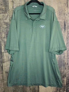 Polo New York Jets Cutter & Buck uomo righe verdi e bianche taglia 3XL  - Foto 1 di 5