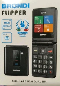 BRONDI FLIPPER (NERO) - TELEFONO CELLULARE Nuovo ANCORA Imballato - Foto 1 di 3