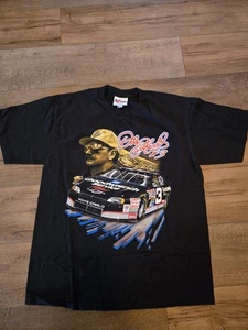 VTG 90s Dale Earnhardt NASCAR T-shirt- Black - Size - Large - Picture 1 of 2