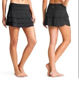 Damen Athleta Black Swagger Skort Tennisrock integrierte Shorts Gr. L - Bild 1 von 9