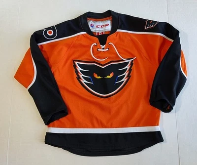 Винтажная футболка Philadelphia Phantoms молодежная S оранжевая CCM AHL Flyers Lehigh Valley  - Изображение 1 из 4