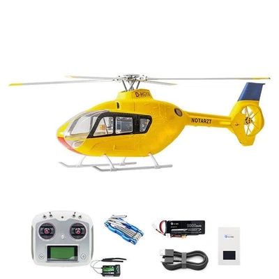 FLYWING EC 135 6CH RC Helicopter Dual Brushless Motors Metal 4Blade 1Key Return - Image 1 of 4