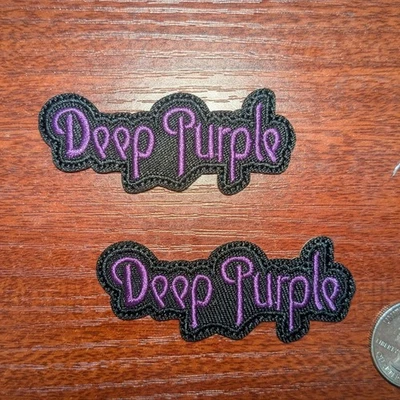Deep Purple Fan Patch Hard Rock Metal Music Embroidered Iron On 3.25" 2 Pieces - Image 1 of 3