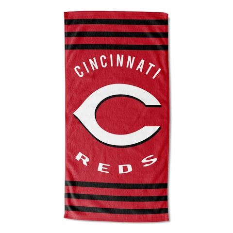 Cincinnati Reds Beach Towel (Stripes) OFFICIAL MLB Cover