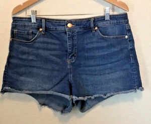 Pantalones cortos de jean Sofia Chi talla 12 con cortes - Imagen 1 de 5
