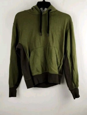 Rag & Bone Long Sleeve Pullover City Cropped Hoodie Green Organic Cotton XS - Image 1 of 4