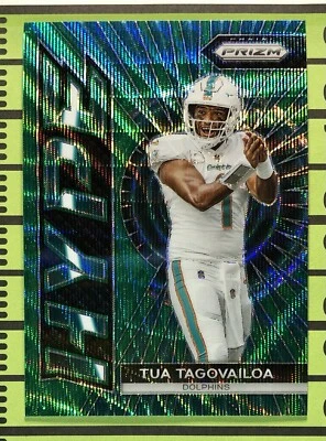 Tua Tagovailoa Green Wave Prizm Hype 2023 Prizm Football Miami Dolphins - Image 1 of 2