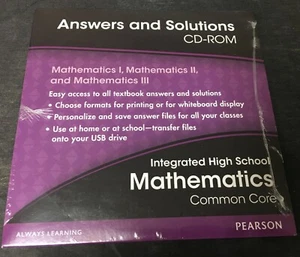 High School Math 2014 Common Core Integrated Math Answer Solutions CD Sealed NEW - Picture 1 of 2