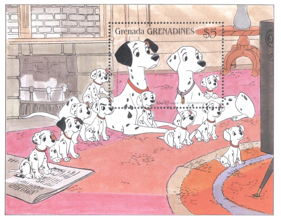 (703327) Disney, 101 Dalmatians, Dogs, Grenada Gren. - Image 1 of 1