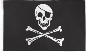 Pirate Regular 3x5ft 200D Dura Flag Jolly Roger Pirate Nylon Flag - Picture 1 of 3