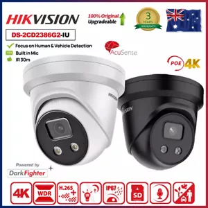 Hikvision Original 4K 8MP Darkfighter AcuSense DS-2CD2386G2-IU POE IR IP Camera - Picture 1 of 22