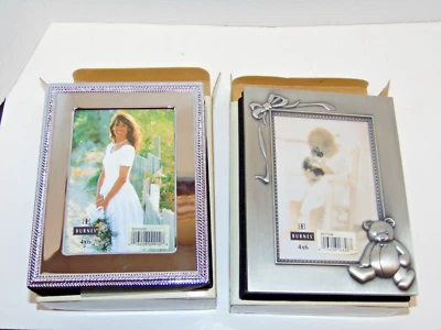 LOTE de 2 - Álbum de fotos Burnes Mini Max 4" x 6" - Boda y bebé nuevo en caja Foto 1 de 4