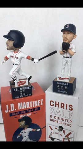 Chris Sale KCounter Boston Red Sox Bobble SGA &JD Martinez HR Counter bobble MIB Cover