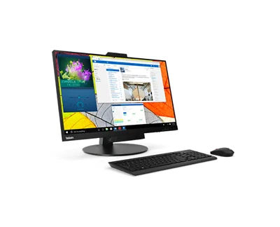 5 x Lenovo ThinkCentre Tiny-In-One, 24" FHD IPS LED with Web/Dual Mic/Windows 10 - Image 1 of 3