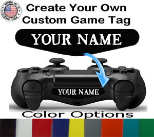 Playstation 4 PS4 Controller Custom Led Gamer Tag Name LightBar Decal Sticker 