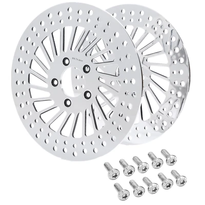 11.5" Front Brake Disc Rotors & Bolts Fit For Harley Touring Road King Sportster - Image 1 of 4