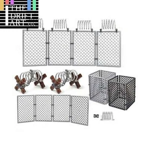 Military Base Barbed wire Fence Army Isolation Figures Building Blocks Toy DIY - Picture 1 of 29