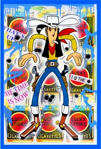 Pintura original incl. marco de fotos profesional cómic arte callejero pop único - Imagen 1 de 4