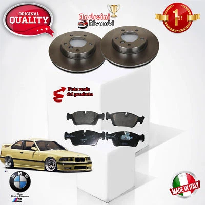 KIT DISCHI E PASTIGLIE FRENO POSTERIORI BMW SERIE 3 318 i 140CV DAL 1992 -> 1995 - Immagine 1 di 4