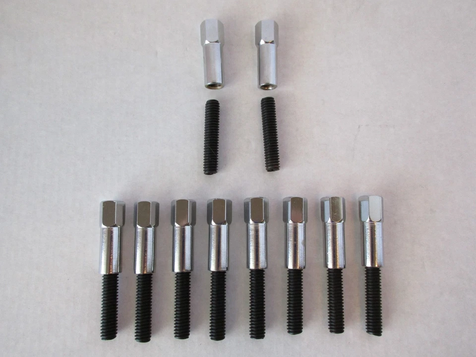 Ford FE 352 360 390 406 427 428 Chrome Oil Pan Bolt Set Bolts Kit Mini Nut Studs