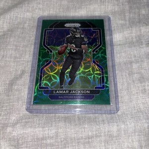 Lamar Jackson 2021 Panini Prizm Green Scope Prizm /75