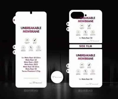 Kit Matte AG HD Hydrogel Film for Motorola Razr 50 Ultra 40 Front Back Protector - Image 1 of 4