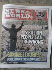 News of the World Newspaper: 3rd July 2005 - LIVE 8 Souvenir Edition  COMPLETE