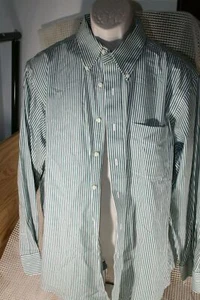 American Living Ralph Lauren Men's 17-34/35 Dress Shirt Green/White Striped - Picture 1 of 6